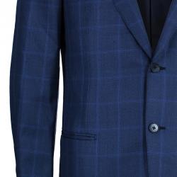 Pre Owned Ermenegildo Zegna Men's Blue Check Blazer M