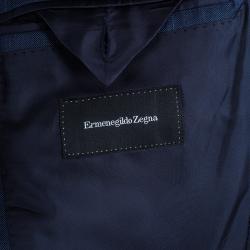 Pre Owned Ermenegildo Zegna Men's Blue Check Blazer M