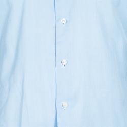 Pre Owned قميص ايرمنيجيلدو زينيا أزرق فاتح رجالي L