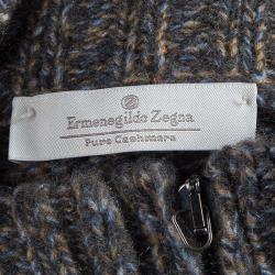 Pre Owned Ermenegildo Zegna Men's Grey Cashmere Cardigan M