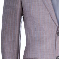 Ermenegildo Zegna Men's Grey/Brown Striped Suit M