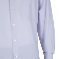 Pre Owned Ermenegildo Zegna Purple Striped Shirt M