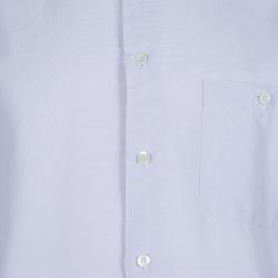 Pre Owned Ermenegildo Zegna Purple Striped Shirt M