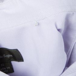 Pre Owned Ermenegildo Zegna Purple Striped Shirt M