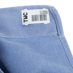 مملوكة مسبقًا Ermenegildo Zegna Men's Blue Denim Shirt M