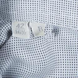 Pre Owned Ermenegildo Zegna Grey Dotted Shirt L