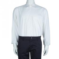 Pre Owned Ermenegildo Zegna White Button Down Shirt L