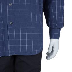 Pre Owned Ermenegildo Zegna Dark Blue Checked Shirt M