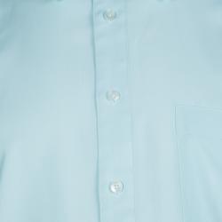 Pre Owned قميص ايرمنيجيلدو زينيا أخضر فاتح بأزرار أمامية XL