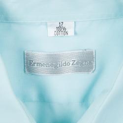 Pre Owned قميص ايرمنيجيلدو زينيا أخضر فاتح بأزرار أمامية XL