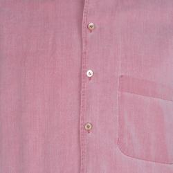 Pre Owned Ermenegildo Zegna Pink Cotton Shirt M