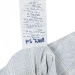 Pre Owned Ermenegildo Zegna Light Grey Checked Shirt M