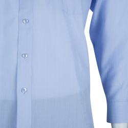 Pre Owned Ermenegildo Zegna Blue Long Sleeve Buttondown Cotton Shirt L