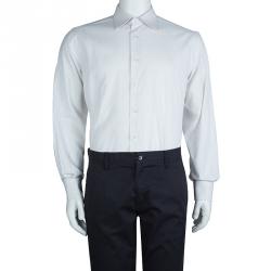 Pre Owned قميص ايرمنيجيلدو زينيا قطن مخطط بألوان متعددة بأكمام طويلة وأزرار أمامية L