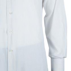 Pre Owned قميص ايرمنيجيلدو زينيا قطن مخطط بألوان متعددة بأكمام طويلة وأزرار أمامية L