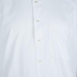 Pre Owned Ermenegildo Zegna White Long Sleeve Buttondown Cotton Shirt L