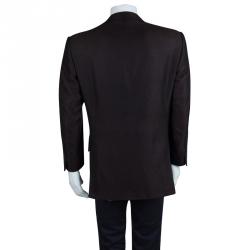 Pre Owned بليزر ايرمنيجيلدو زينيا تويل بني L