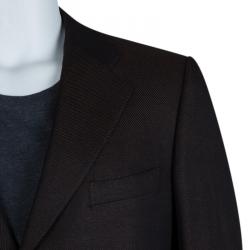 Pre Owned بليزر ايرمنيجيلدو زينيا تويل بني L