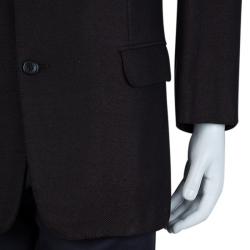 Pre Owned بليزر ايرمنيجيلدو زينيا تويل بني L