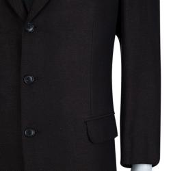 Pre Owned بليزر ايرمنيجيلدو زينيا تويل بني L