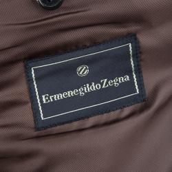 Pre Owned بليزر ايرمنيجيلدو زينيا تويل بني L