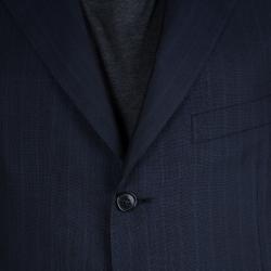 Ermenegildo Zegna Navy Blue Striped Pant Suit L
