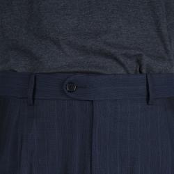 Ermenegildo Zegna Navy Blue Striped Pant Suit L