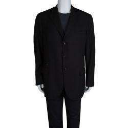 مملوكة مسبقًا Ermenegildo Zegna Black Cool Effect Blazer XXL