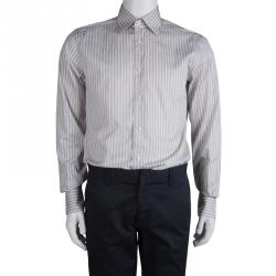 Pre Owned قميص ايرمنيجيلدو زينيا قطن بني مقلم M