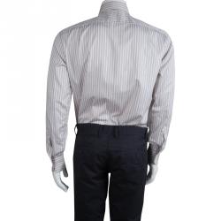 Pre Owned قميص ايرمنيجيلدو زينيا قطن بني مقلم M