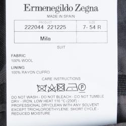 Pre Owned جاكيت بليزر ايرمنيجيلدو زينيا ميلا باتساع عادي صوف رصاصي  XL