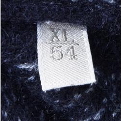 Pre Owned Ermenegildo Zegna Navy Blue Cashmere V-Neck Sweater XL