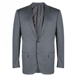 Ermenegildo Zegna Grey Wool High Performance Regular Fit Pant Suit L