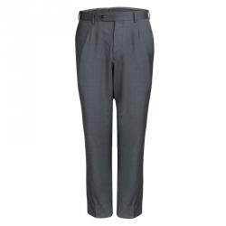 Ermenegildo Zegna Grey Wool High Performance Regular Fit Pant Suit L