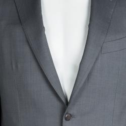 Ermenegildo Zegna Grey Wool High Performance Regular Fit Pant Suit L