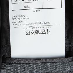 Ermenegildo Zegna Grey Wool High Performance Regular Fit Pant Suit L