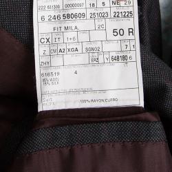 Ermenegildo Zegna Trofeo 600 Grey Wool Striped Pant Suit L