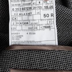 Pre Owned Ermenegildo Zegna Black Patterned Easy Fit Mila Blazer L