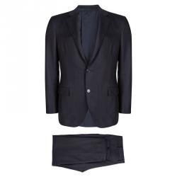 Ermenegildo Zegna Navy Blue Striped Regular Fit Trofeo Pant Suit L