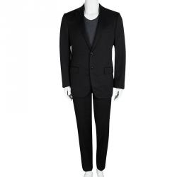 Ermenegildo Zegna Multiseason Black Wool Regular Fit Suit L