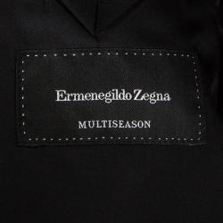 Ermenegildo Zegna Multiseason Black Wool Regular Fit Suit L