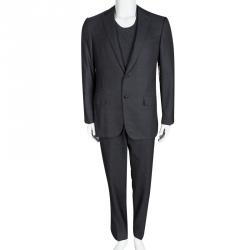 Ermenegildo Zegna Cool Effect Grey Wool Regular Fit Mila Suit L