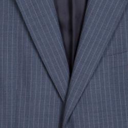 Pre Owned Ermenegildo Zegna Blue Striped Regular Fit Blazer L