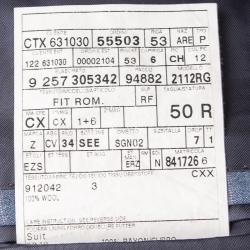 Pre Owned Ermenegildo Zegna Blue Striped Regular Fit Blazer L