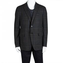 Pre Owned Etro Multicolor Printed Wool Notched Collar Blazer L