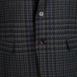 Pre Owned Etro Multicolor Printed Wool Notched Collar Blazer L