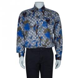 Pre Owned Etro Men's Multicolor Print Shirt L