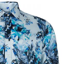 Pre Owned Etro Men's White Floral Print Shirt M