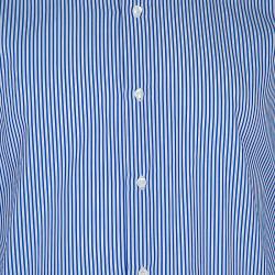 Pre Owned Etro Men's Blue Striped Shirt M