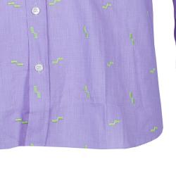 Pre Owned قميص إيترو بنفسجي مطرز رجالي M